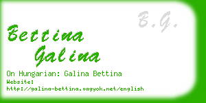 bettina galina business card